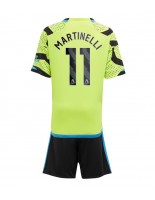 Arsenal Gabriel Martinelli #11 Venkovní dres pro děti 2023-24 Krátký Rukáv (+ trenýrky)